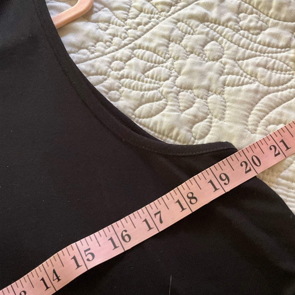 Karen Kane Black Fringe Asymmetrical Hem Tank Top XL - Picture 7 of 8